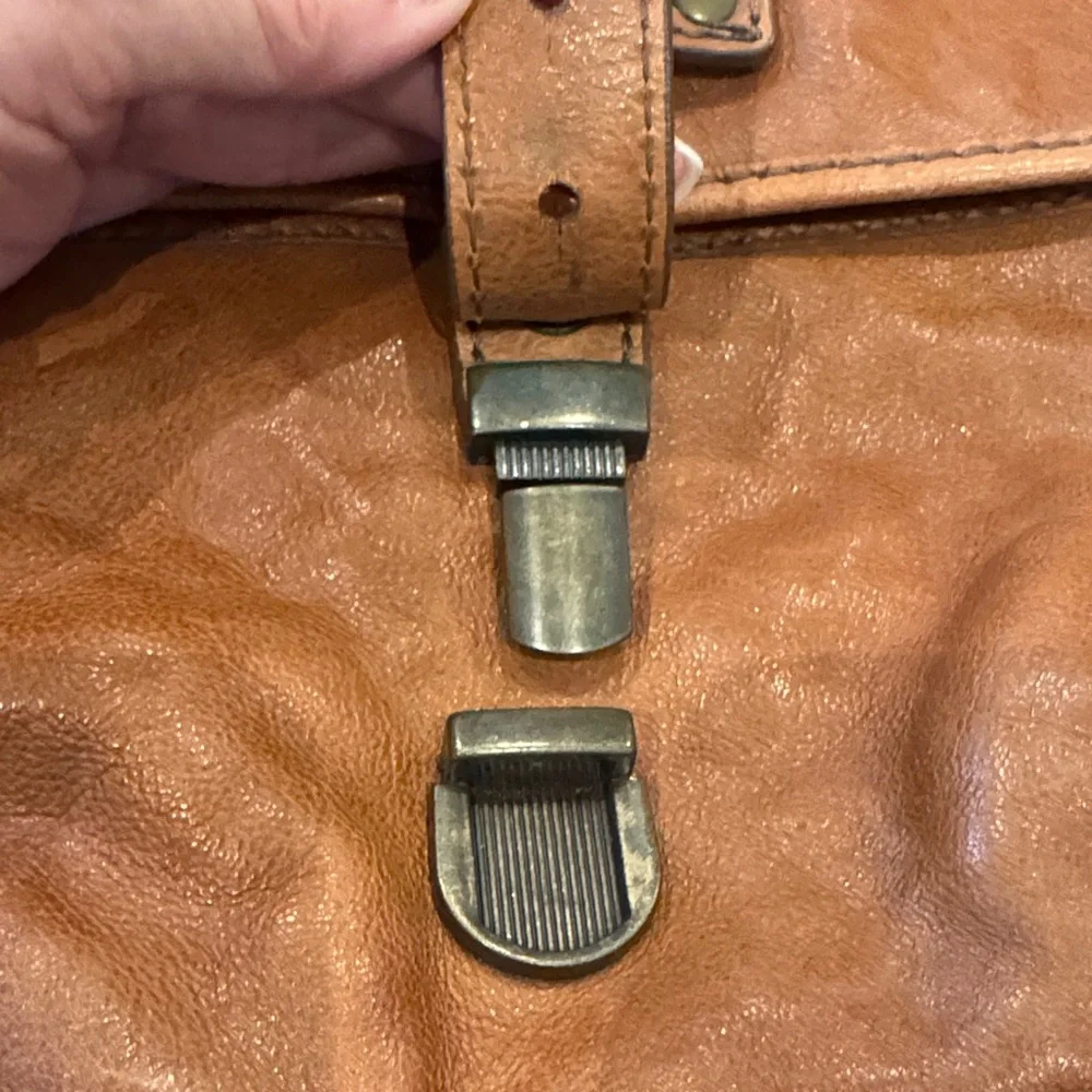 Fossil Brown Leather Messenger Bag